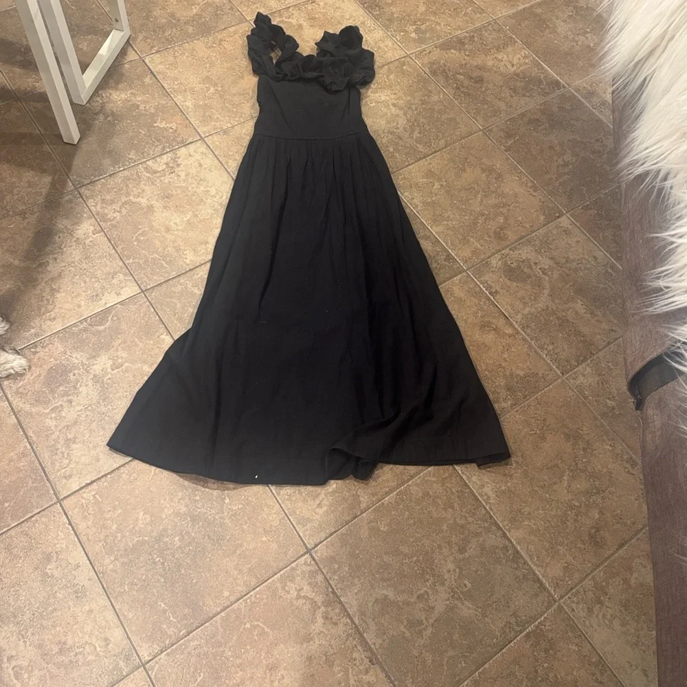 Free People Black Ruffle Midi Dress - Picture 5 of 6